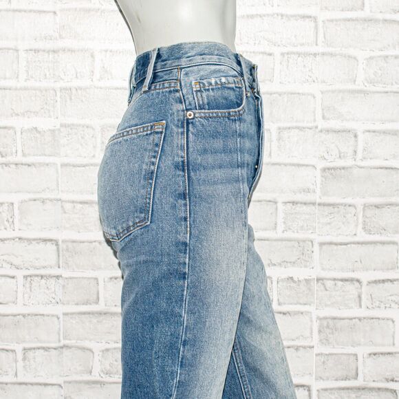 FRAME Denim Rigid Re-release Le Original Jeans Front Split Boot Size 24 - Picture 10 of 11
